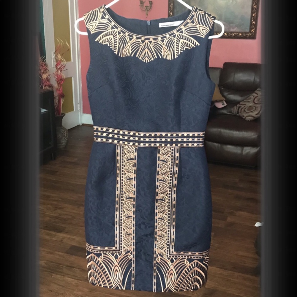 Navy Blue Sheath Dress